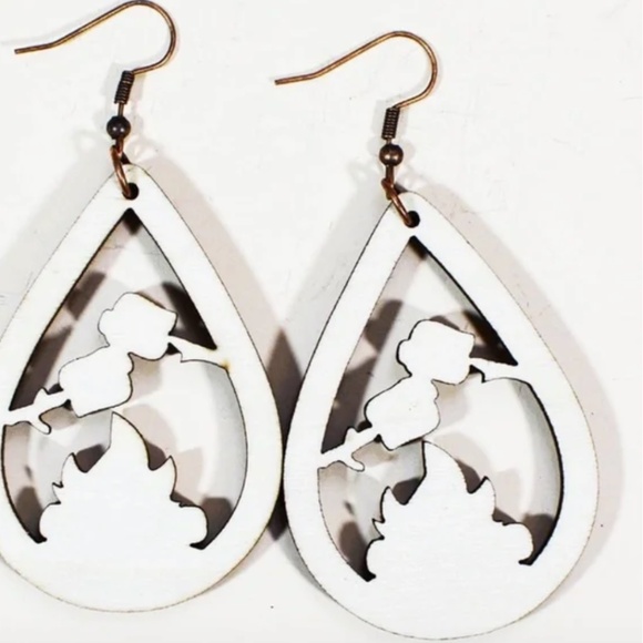 ❤️ FREE Smores Summer Fire Drop Pop Art Hipster Hippie Artsy Chic Glam Earrings - Picture 3 of 3